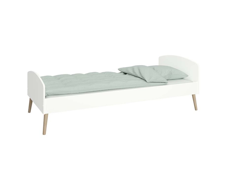 Soft Line Bett 90 x 200 cm Weiss - Froschkönig24