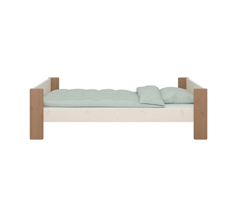 For Kids Bett / Einzelbett 90 x 200 cm White Wash / Stone - Froschkönig24