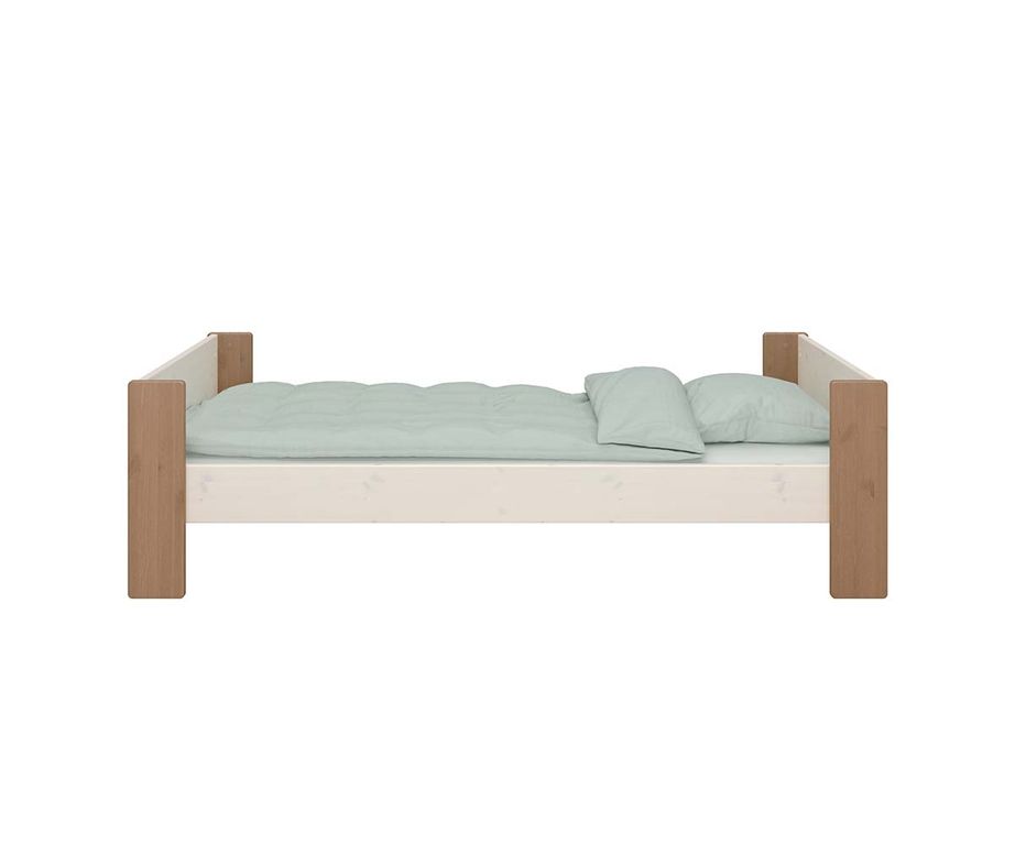 For Kids Bett / Einzelbett 90 x 200 cm White Wash / Stone - Froschkönig24