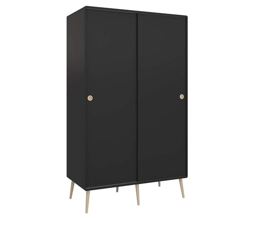 Soft Line Garderobenschrank mit 2 Türen Schwarz