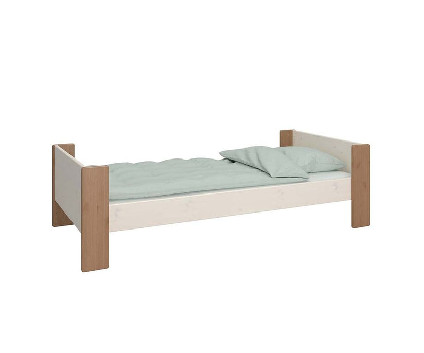 For Kids Bett / Einzelbett 90 x 200 cm White Wash / Stone - Froschkönig24