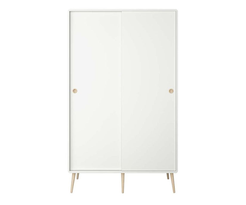 Soft Line Garderobenschrank mit 2 Schiebetüren Weiss - Froschkönig24