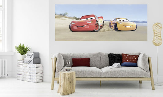 Vlies Fototapete - Cars3 Beach - Größe 100 x 250 cm