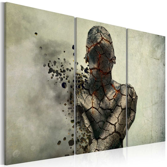 Wandbild - The man of stone - triptych