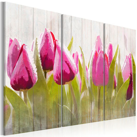 Wandbild - Spring bouquet of tulips