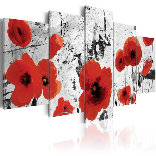 Wandbild - Scarlet flowers