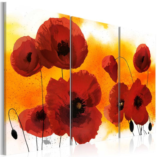 Wandbild - Sunny afternoon and poppies