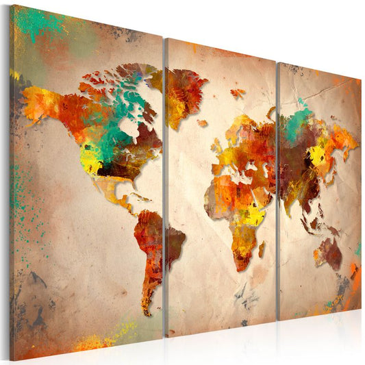 Wandbild - Painted World - triptych