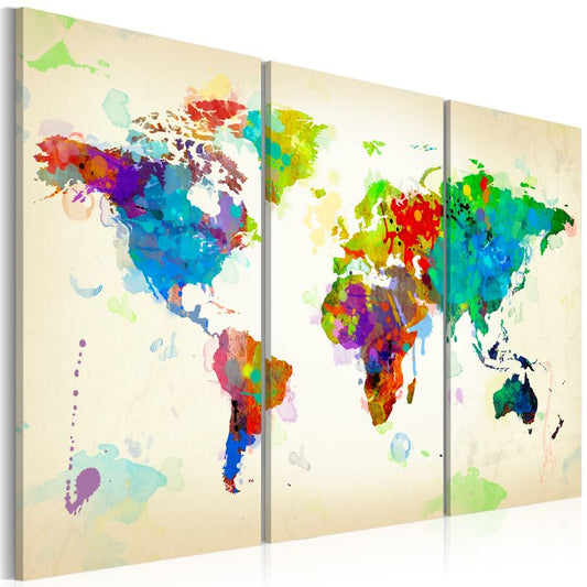 Wandbild - All colors of the World - triptych