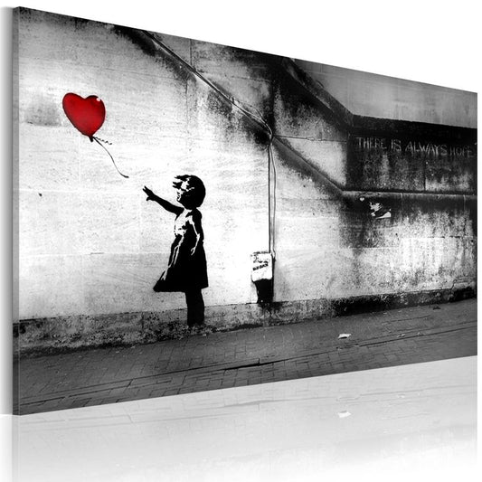 Wandbild - Hoffnung (Banksy) 60x40 cm