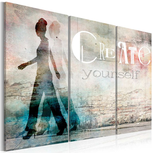 Wandbild - Create yourself - triptych