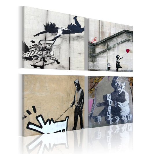 Wandbild - Banksy - vier originelle Ideen