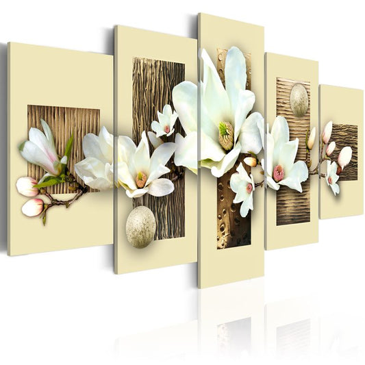 Wandbild - Textur und Magnolia