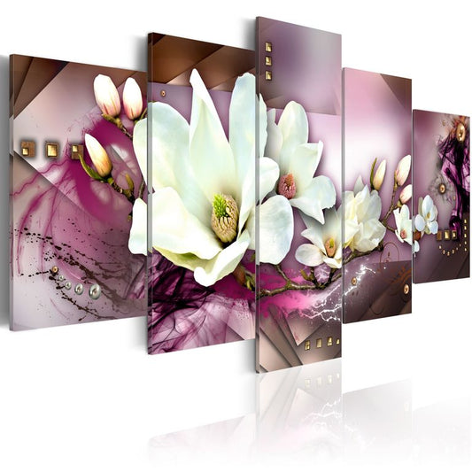 Wandbild - Magnetische Abstraktion mit einer Orchidee