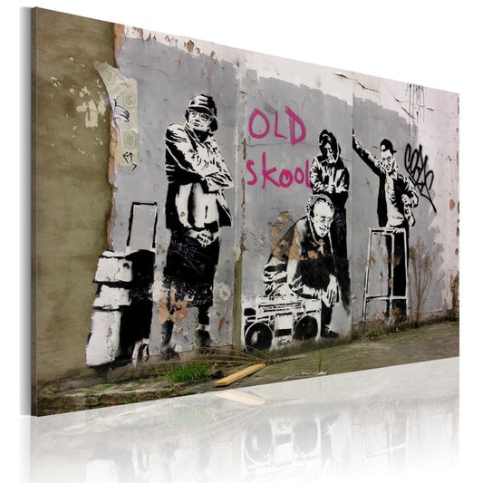 Wandbild - Old school (Banksy) 60x40 cm