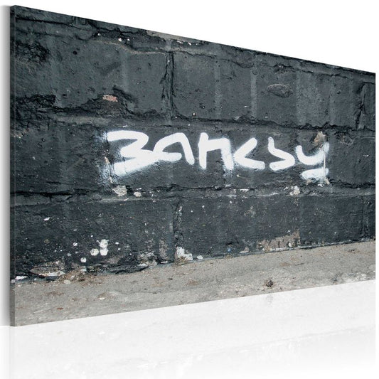 Wandbild - Banksy: Unterschrift 60x40 cm