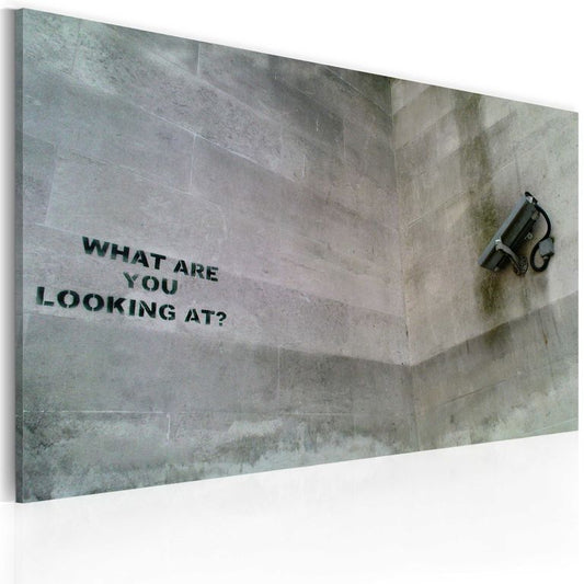 Wandbild - Was guckst du? (Banksy) 60x40 cm