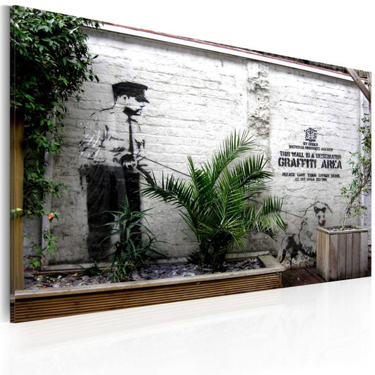 Wandbild - Graffiti Zone (Banksy) 60x40 cm