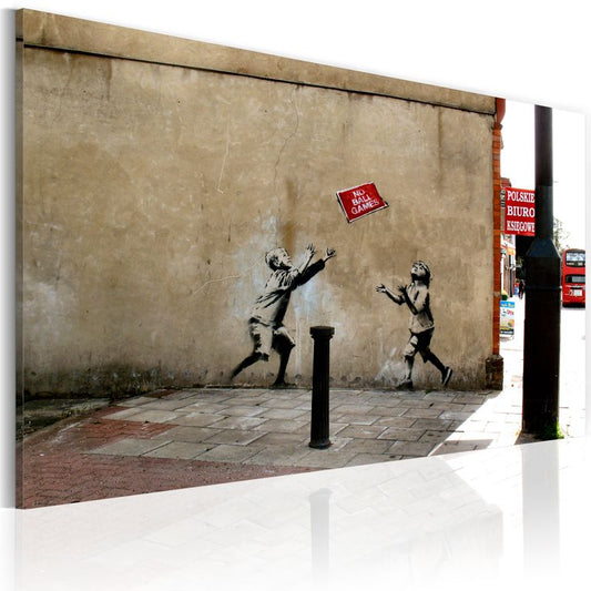 Wandbild - Fussballspielen verboten (Banksy) 60x40 cm