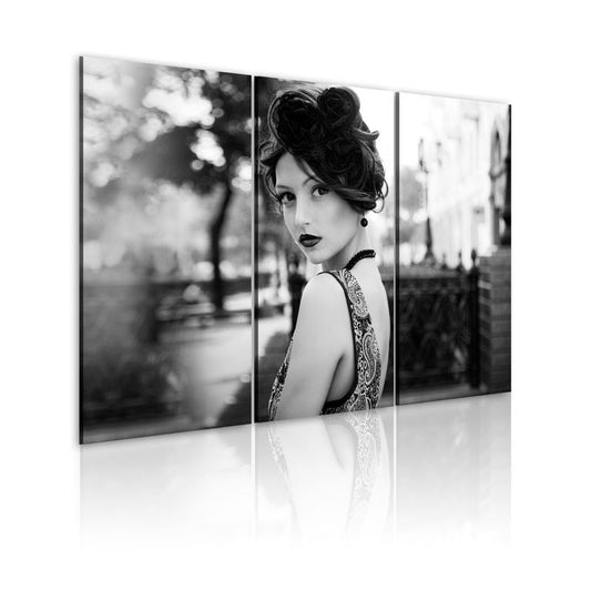 Wandbild - Elegante Frau im Retro-Look 60x40 cm