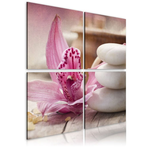 Wandbild - Orchidee und Zen