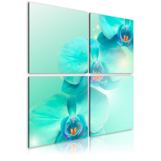 Wandbild - Azurblaue Orchideen