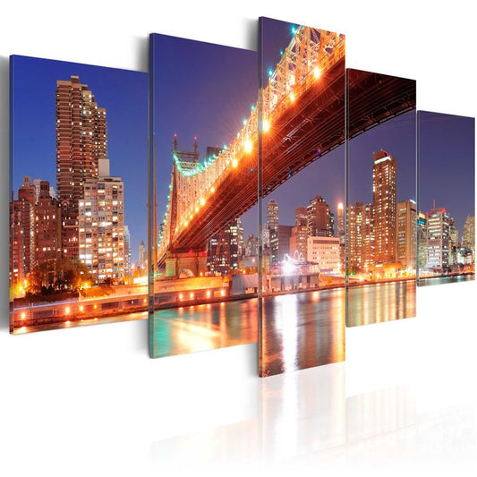 Wandbild - Goldene Reflexe - New York