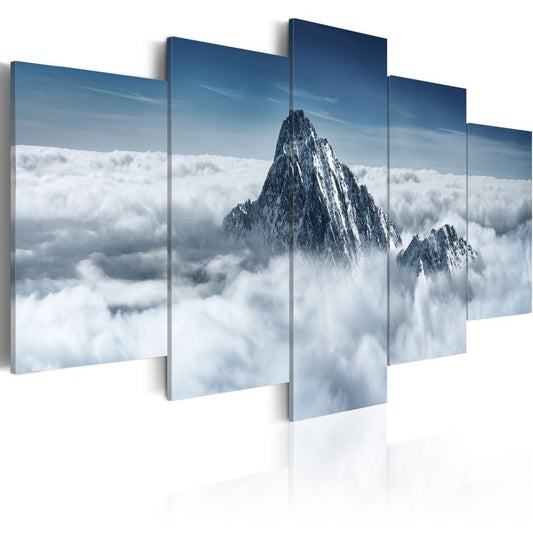 Wandbild - Bergspitze über den Wolken