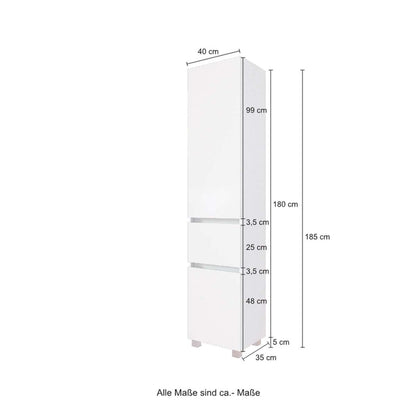 Kiel Seitenschrank für Badezimmer 40 cm Wotaneiche