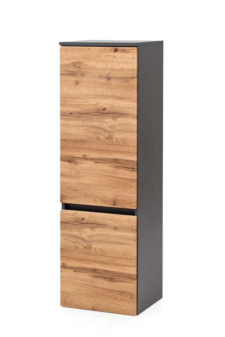 Kiel Midischrank 40 cm Grau / Wotaneiche