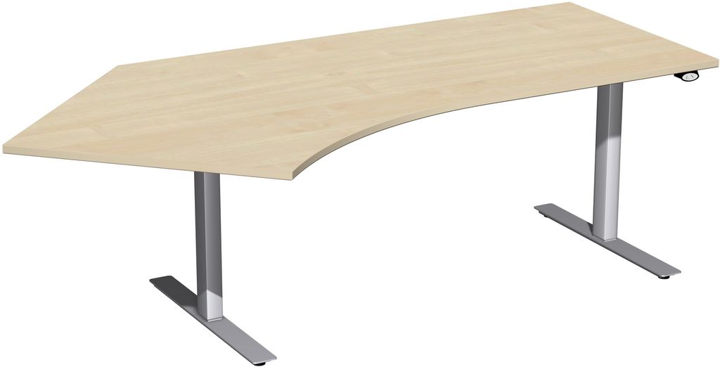 Elektro Flex Motor Freiformtisch 135°, elektrisch höhenverstellbar, 216,6 x 113 cm, verschiedene Farben - Froschkönig24