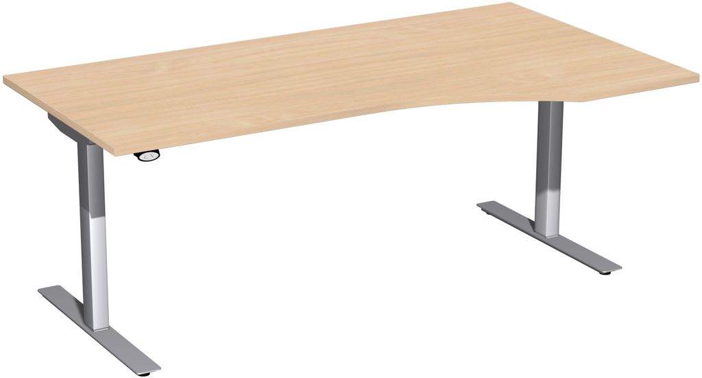 Elektro Flex Motor Freiformtisch, elektrisch höhenverstellbar, 180 x 100 cm, verschiedene Farben - Froschkönig24