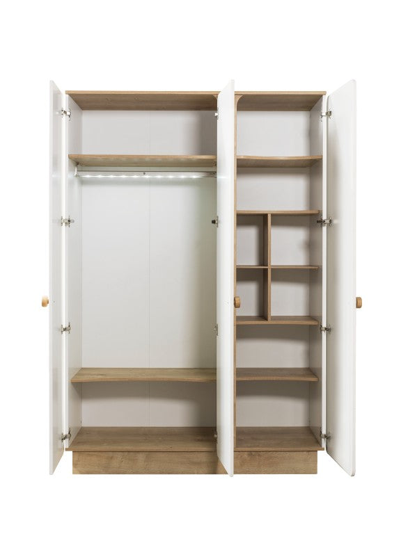 Cilek NATURA BABY Kleiderschrank Schrank Kinderzimmer Weiß/Natur - Froschkönig24