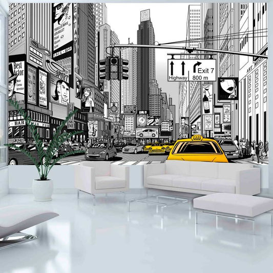 Fototapete - Gelbe Taxis in New York 450x270 cm