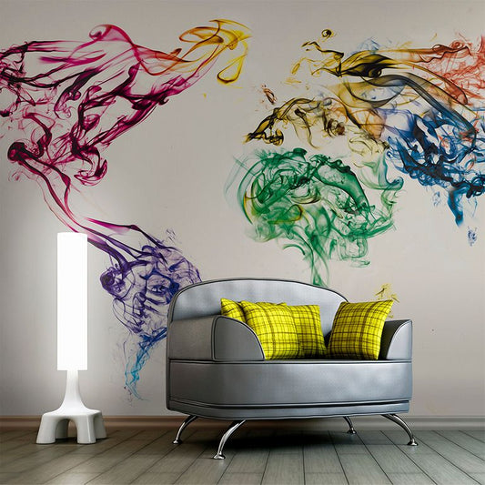 Fototapete - Dancing smoke trails 450x270 cm