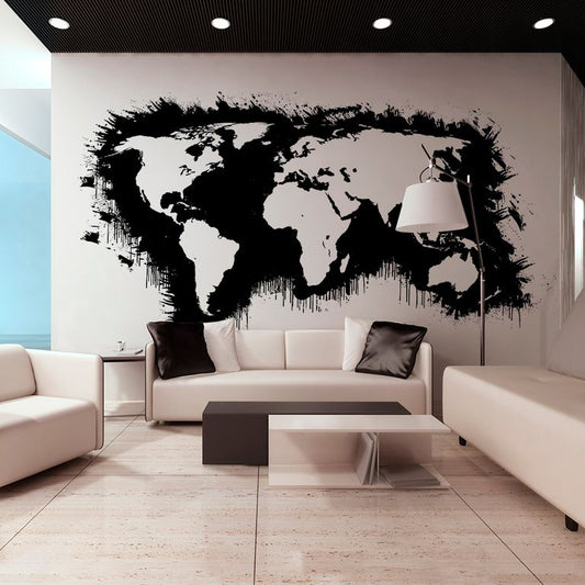 XXL Tapete - White continents, black oceans... 550x270 cm