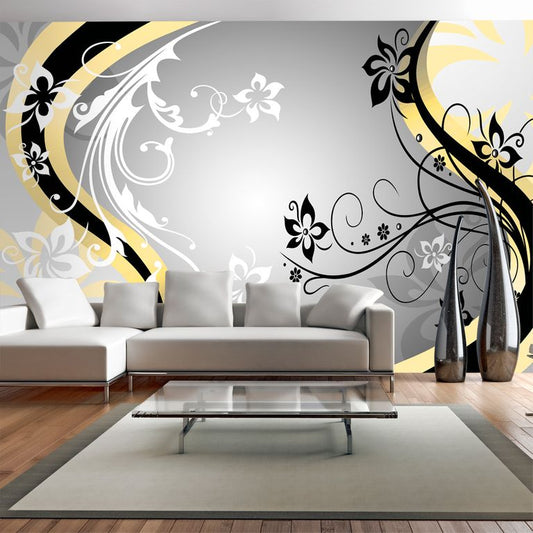 XXL Tapete - Art-flowers (yellow) 500x280 cm