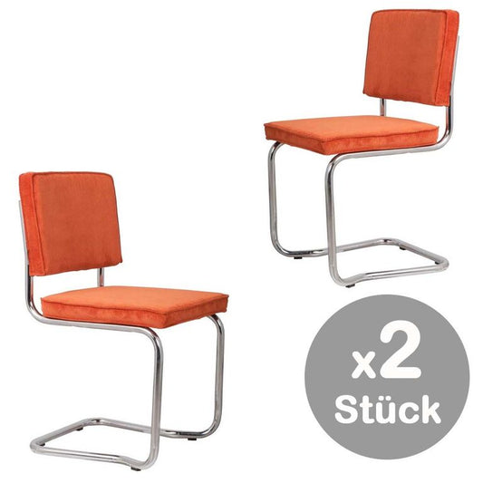 Ridge Kink 2-er Set Stühle Orange