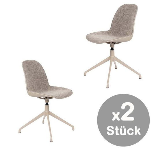 Albert Kuip Swivel 2-er Set Stühle Taupe