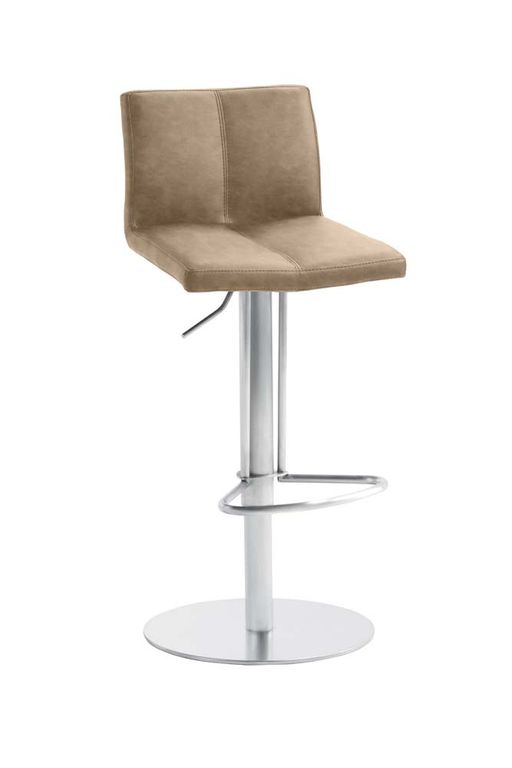 Bar- und Tresenhocker mit Steppung, drehbar, mit Säulenfuß Beige 74579