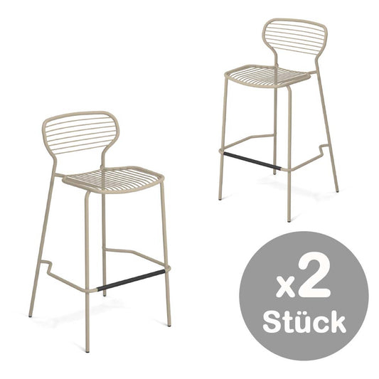 Emu Apero 2er Set Barhocker Taupe