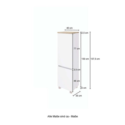 Passau Midischrank 40 cm Weiß