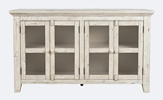 Avola Massivholz Sideboard 137 cm Shabby-Chic Akazie Creme