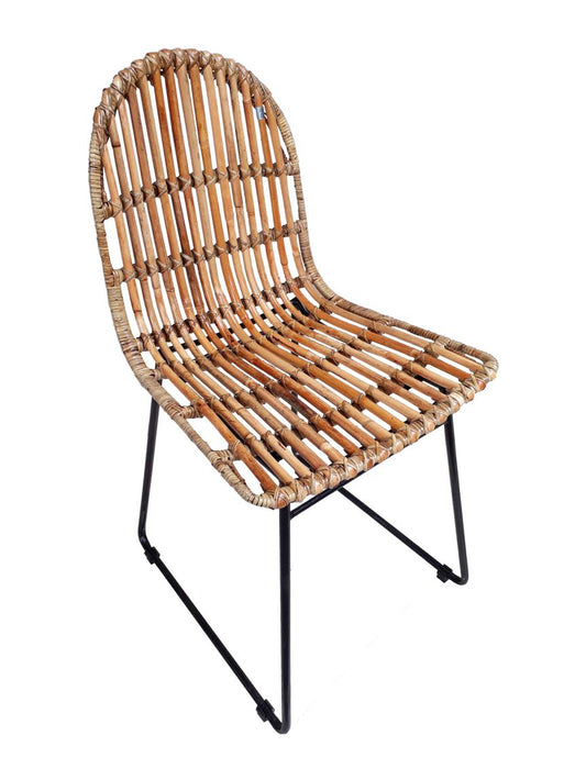 RATTAN Tom Tailor Stuhl, 2er-Set Natur/ Schwarz