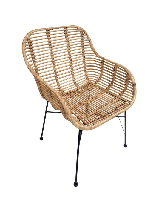 RATTAN Armlehnstuhl, 2er-Set Natur