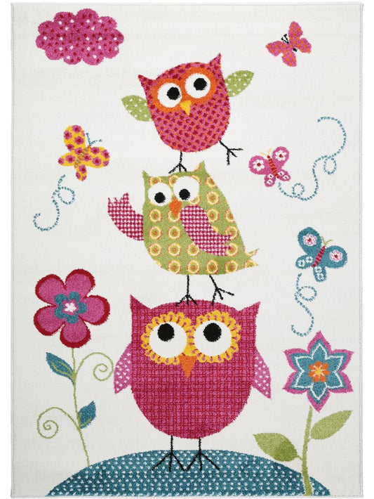 Kinderteppich Noa Kids Owls Family Bunt