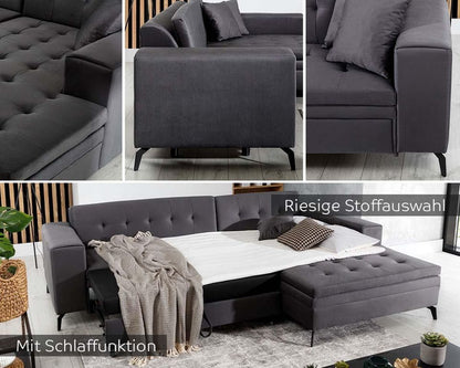 Solange Ecksofa 292 x 196 cm Taupe (Kunstleder)