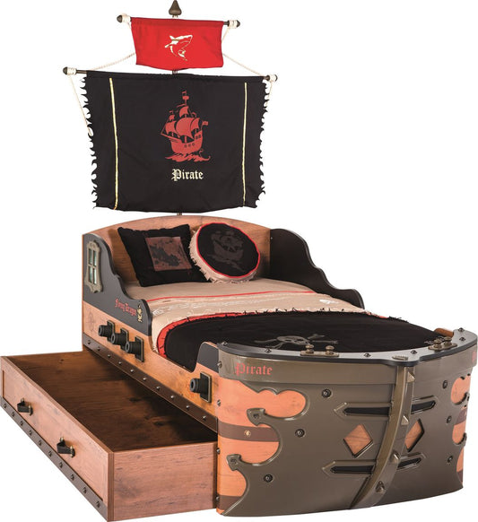 *AUSSTELLUNG* Cilek Pirate Kinderbett Piratenbett Braun