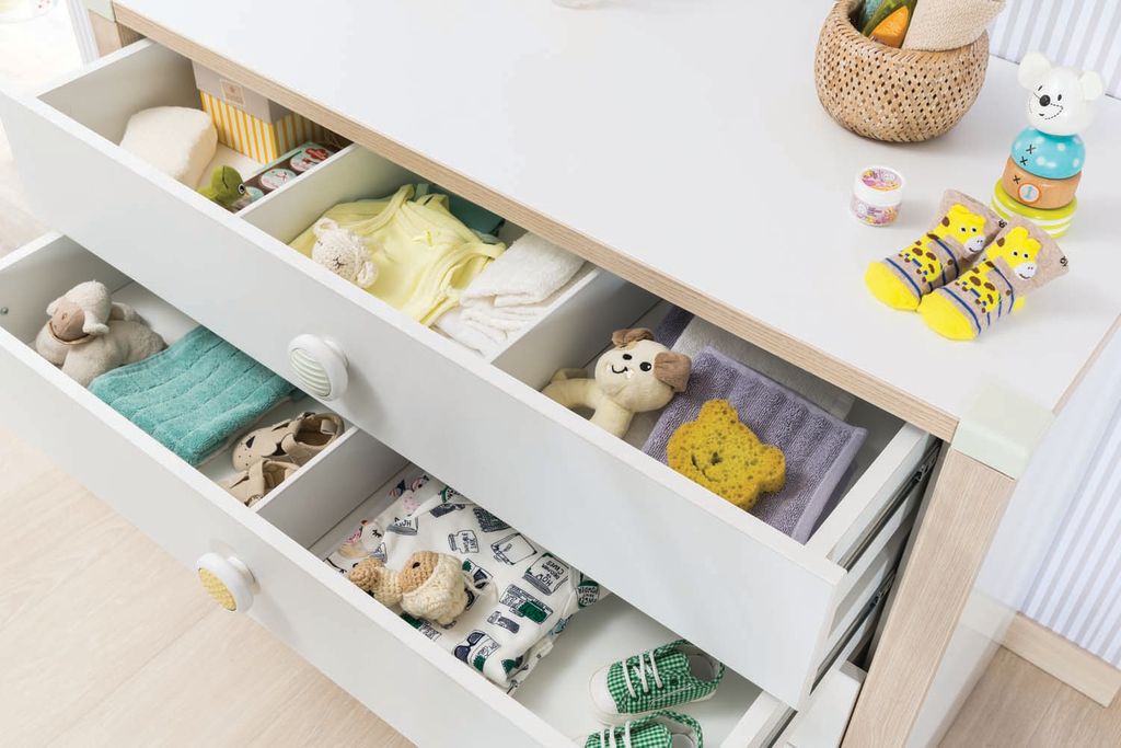 Cilek Montessori Babyzimmer Komplettset 2 Weiß / Grün / Natur