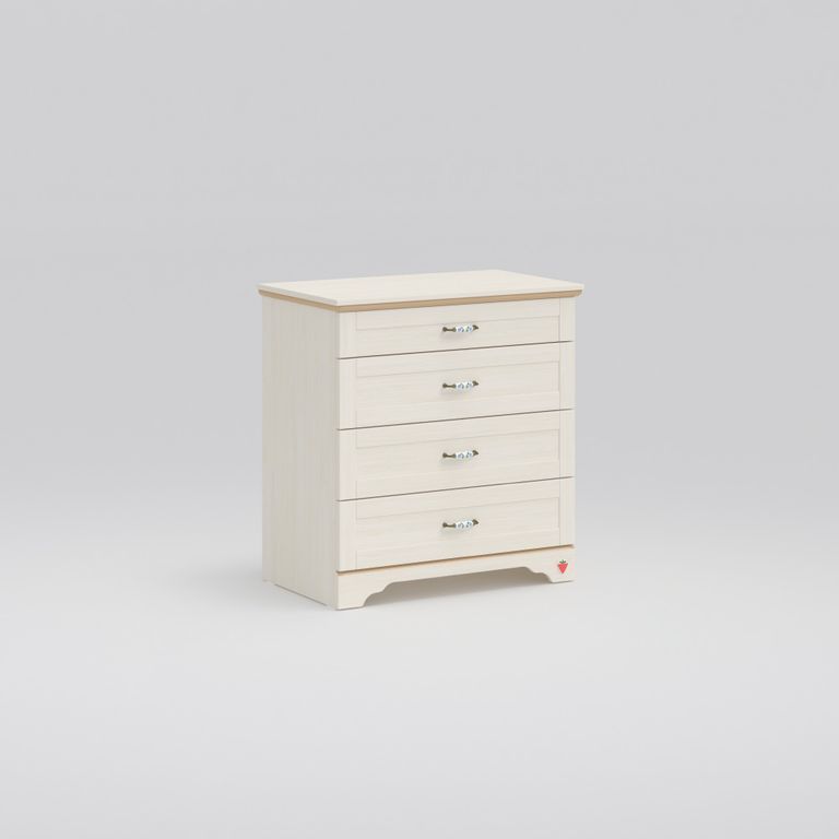 Cilek FLORA Kommode mit Spiegel Anrichte Sideboard Kinderzimmer Birke hell - Froschkönig24